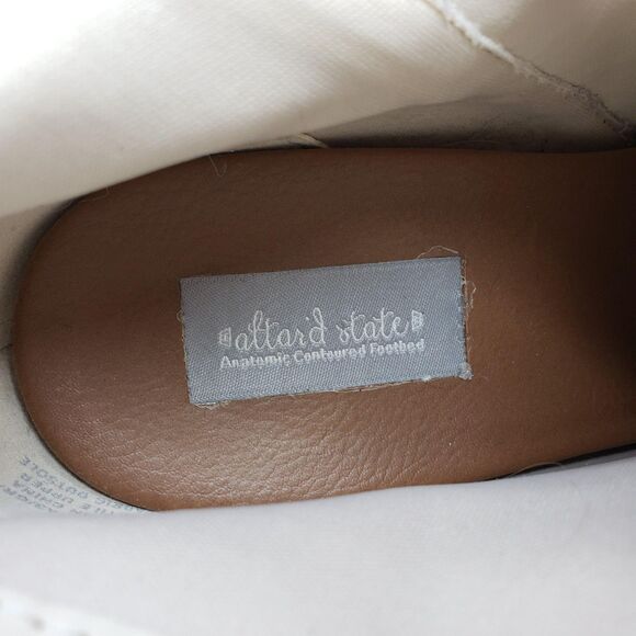 Altar'd State Boots Women US 7.5 Brown White Cow Print Ankle Zip Block Heel - Picture 11 of 13